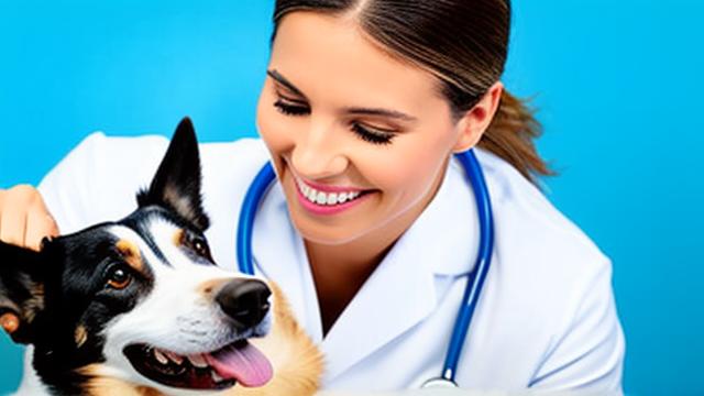 vet examining senior dog. Senior dog health issues