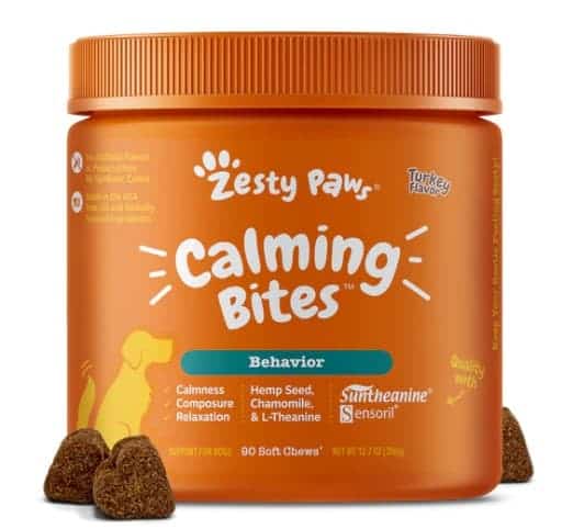 Zesty Paws: Calming Bites™ Soft Chews for Dogs with Suntheanine