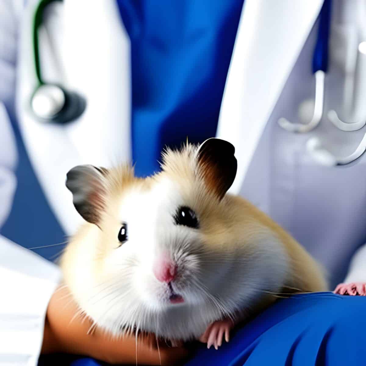 hamster health issues. hamster at the vet office.
