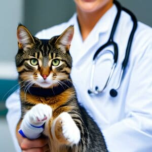 How to Tell If Your Cat Is Sick. vet is holding a cat