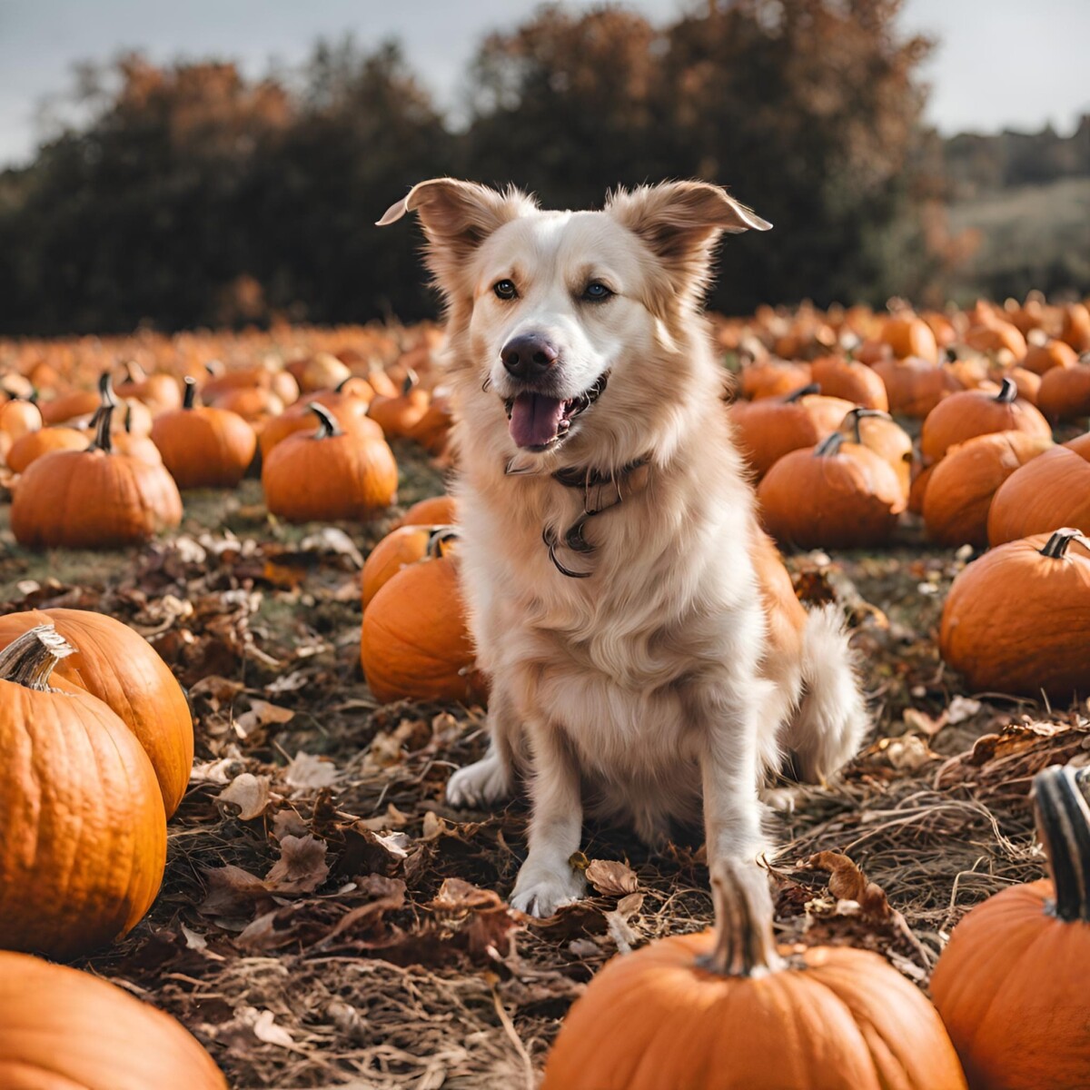 Can Dogs Eat Pumpkin Dog in the pumpkin field