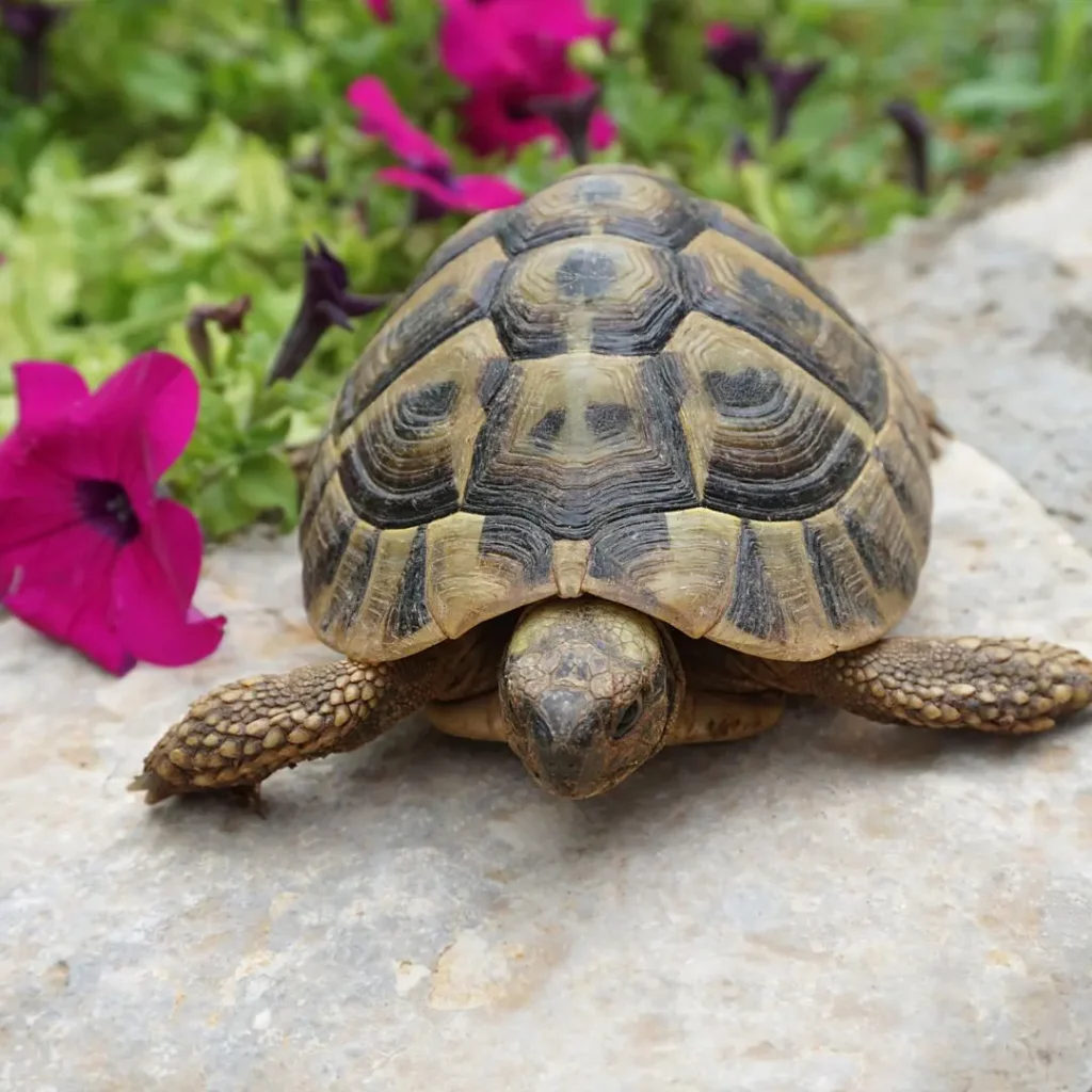 pet turtle in the garden